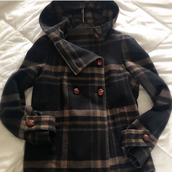 ZARA WOOL PEACOAT JACKET - Picture 2 of 3